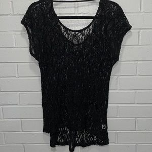 Black lace shirt